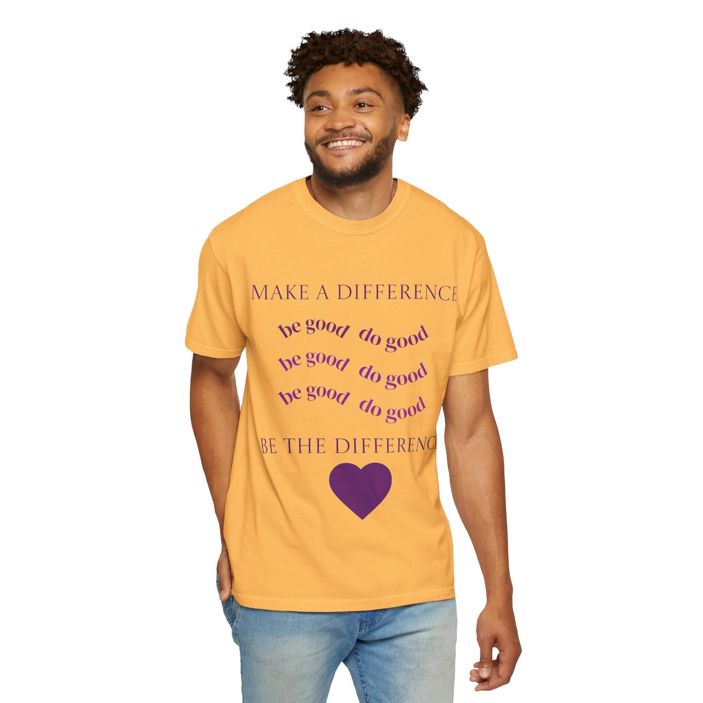 Make a Difference heart T-Shirt | Positive Message tee