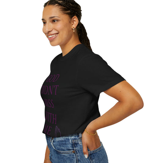 God Didn't Miss With Me T-Shirt β Faith-Inspired Christian Tee with Cross & Praying Hands