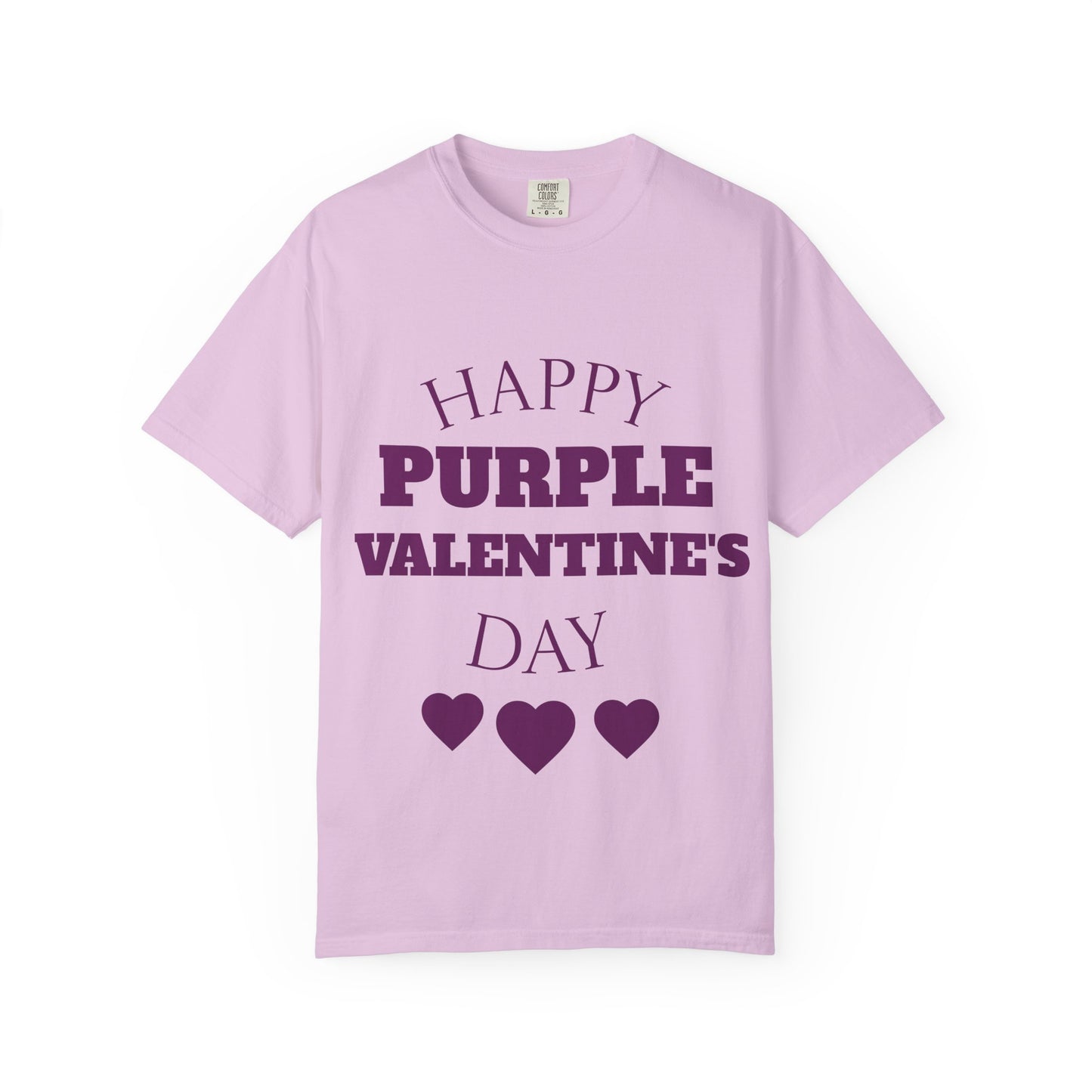 Valentine's T-Shirt — "Happy Purple Valentine's Day" Graphic Tee