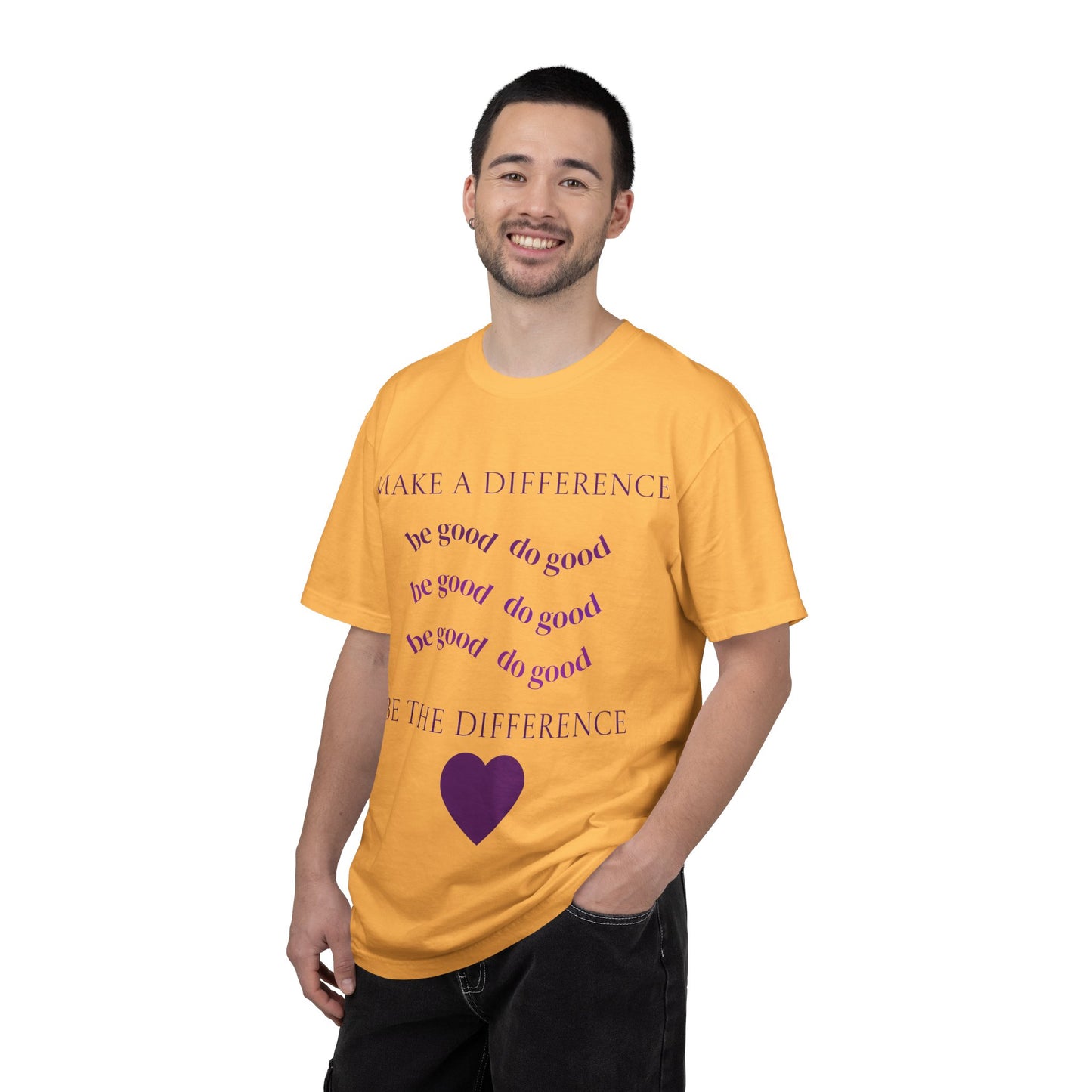 Make a Difference heart T-Shirt | Positive Message tee