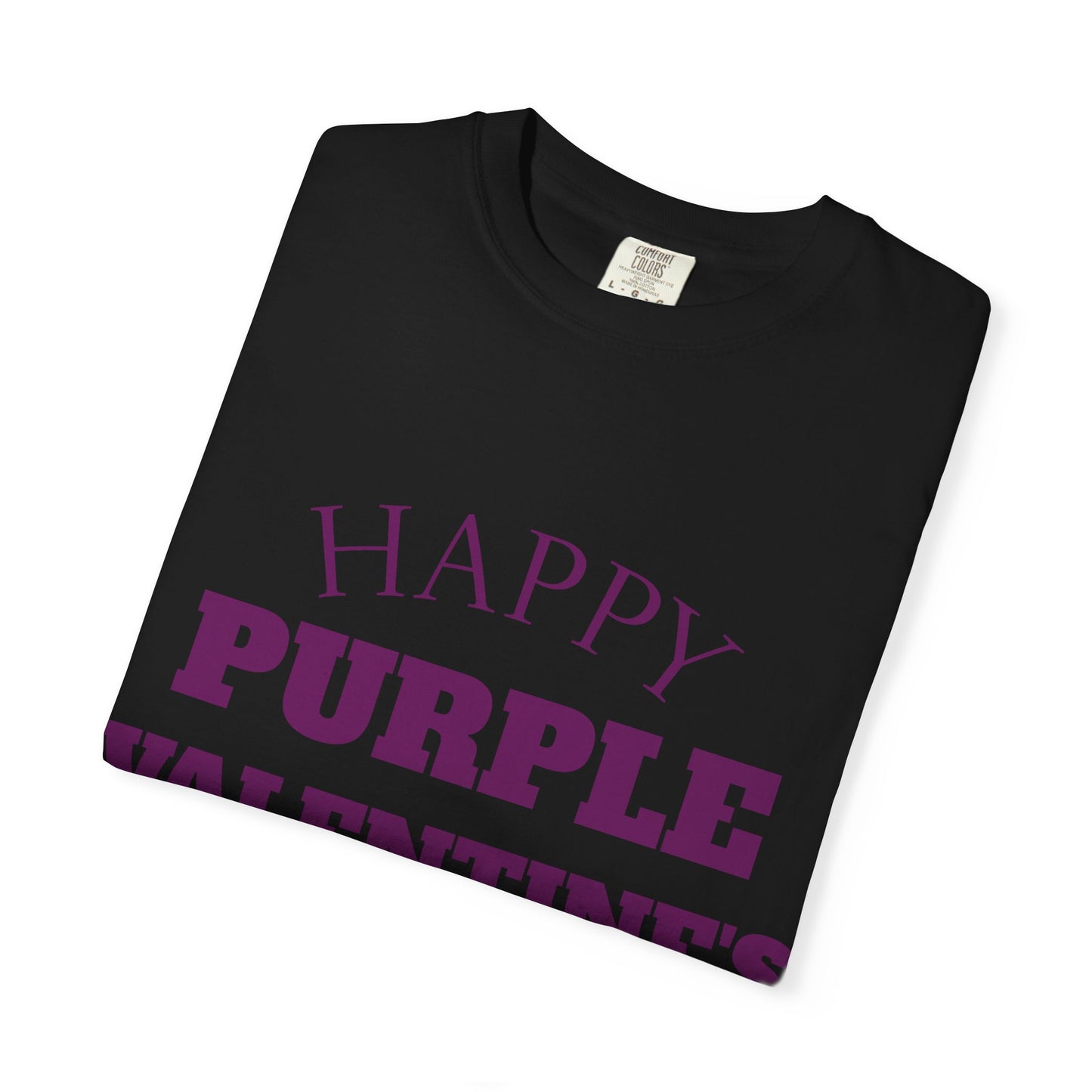 Valentine's T-Shirt — "Happy Purple Valentine's Day" Graphic Tee