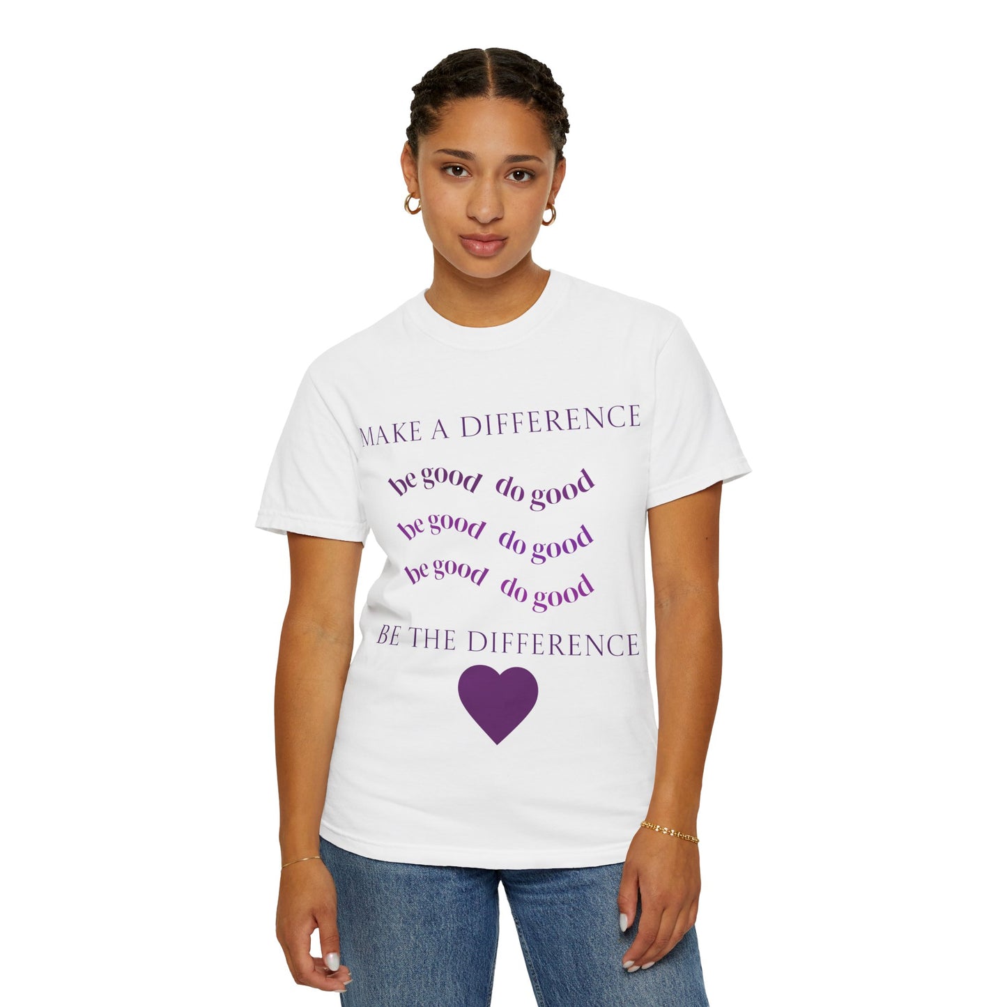 Make a Difference heart T-Shirt | Positive Message tee