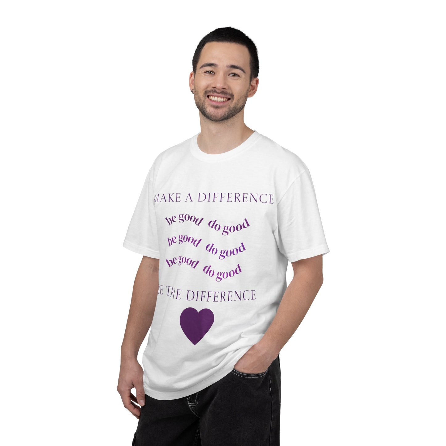 Make a Difference heart T-Shirt | Positive Message tee