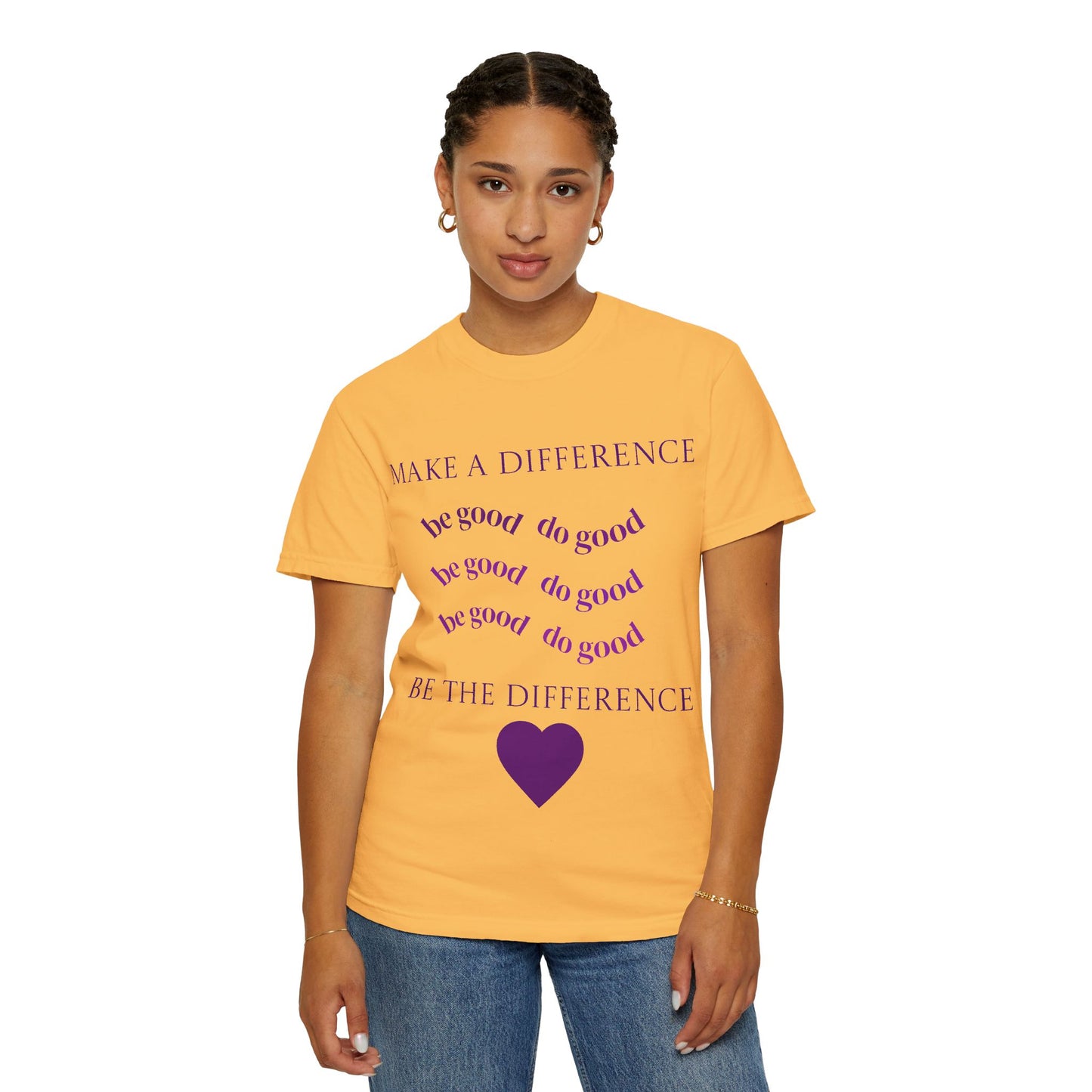 Make a Difference heart T-Shirt | Positive Message tee