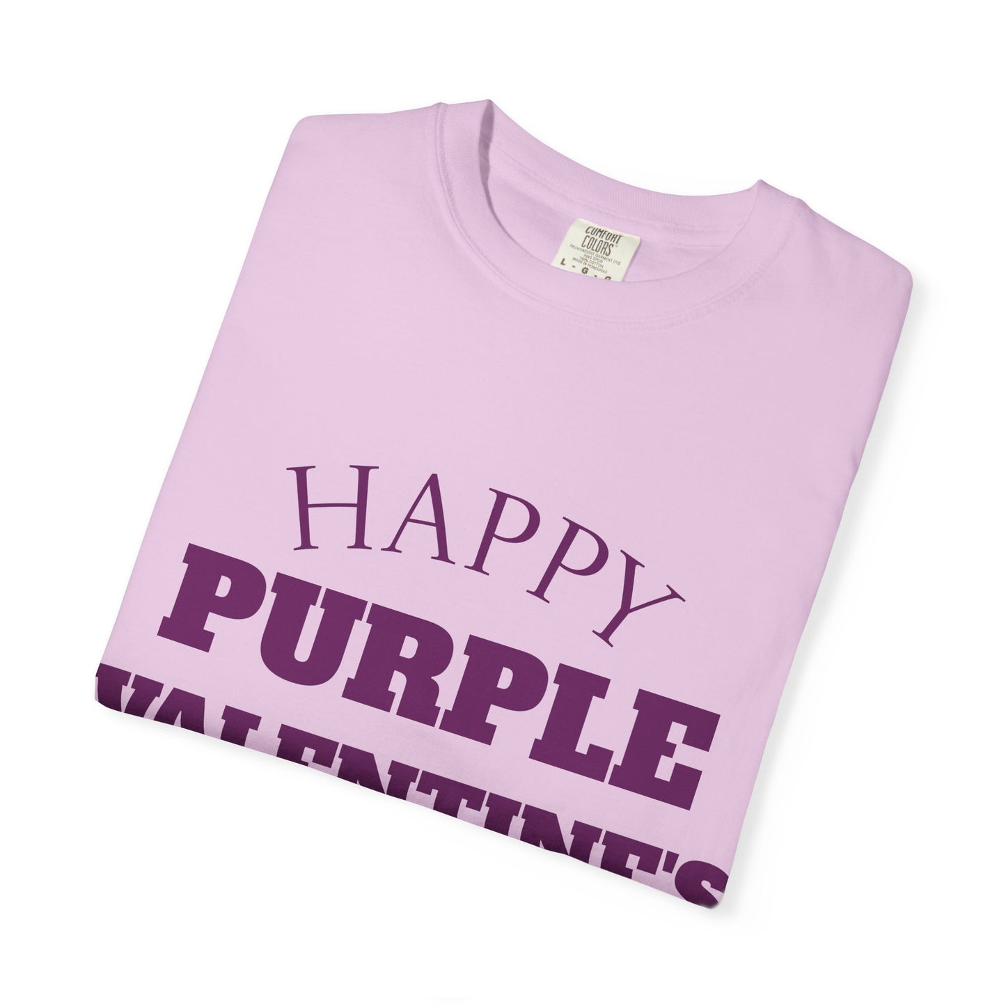Valentine's T-Shirt — "Happy Purple Valentine's Day" Graphic Tee