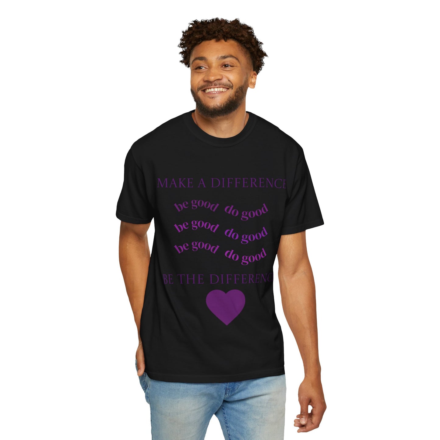Make a Difference heart T-Shirt | Positive Message tee
