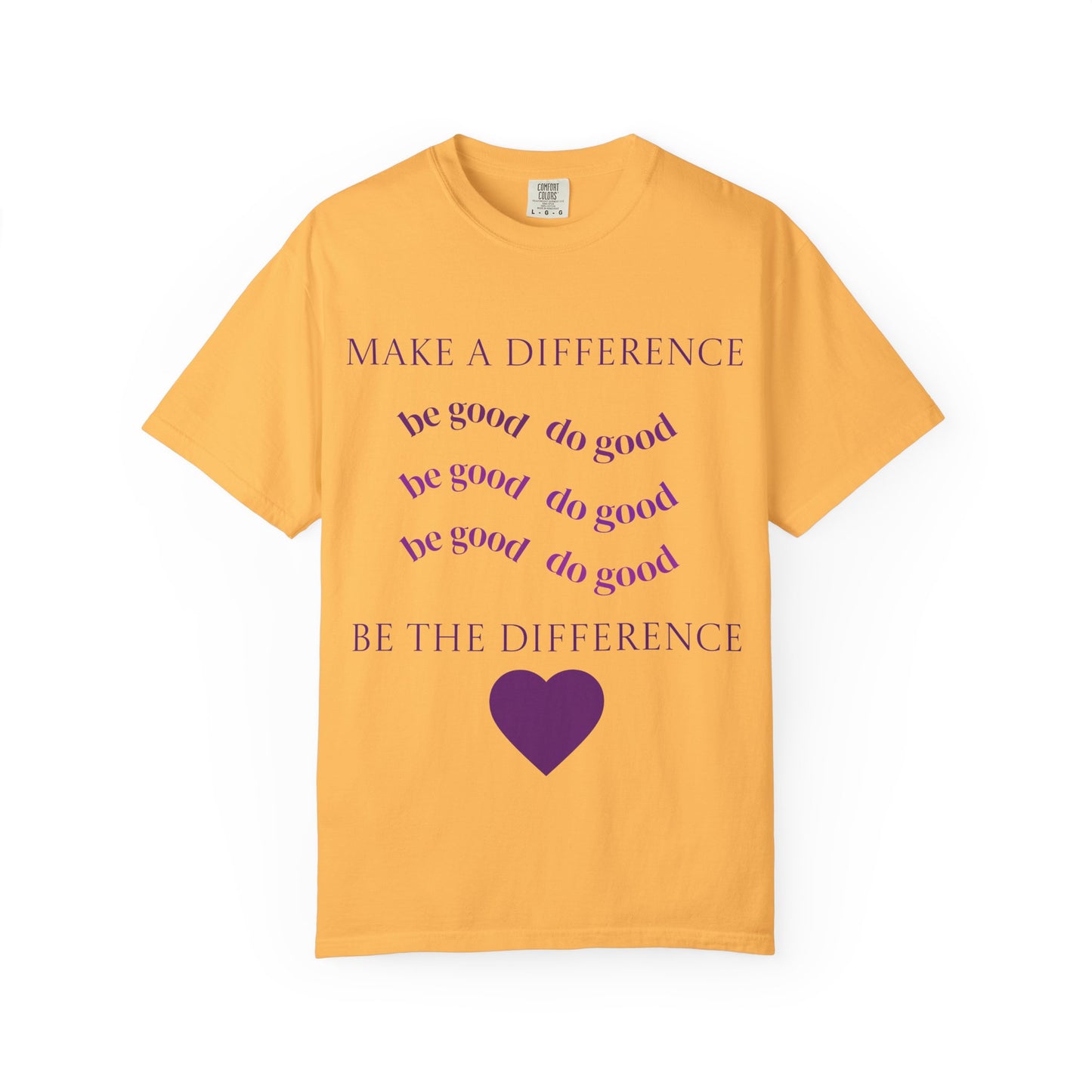 Make a Difference heart T-Shirt | Positive Message tee