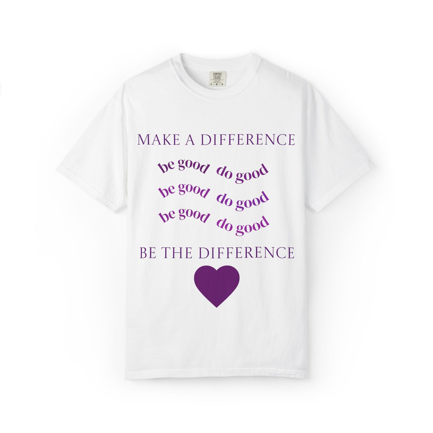 Make a Difference heart T-Shirt | Positive Message tee